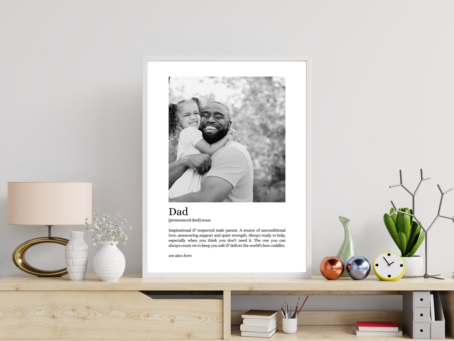 Dad Definition Personalised Photo Print