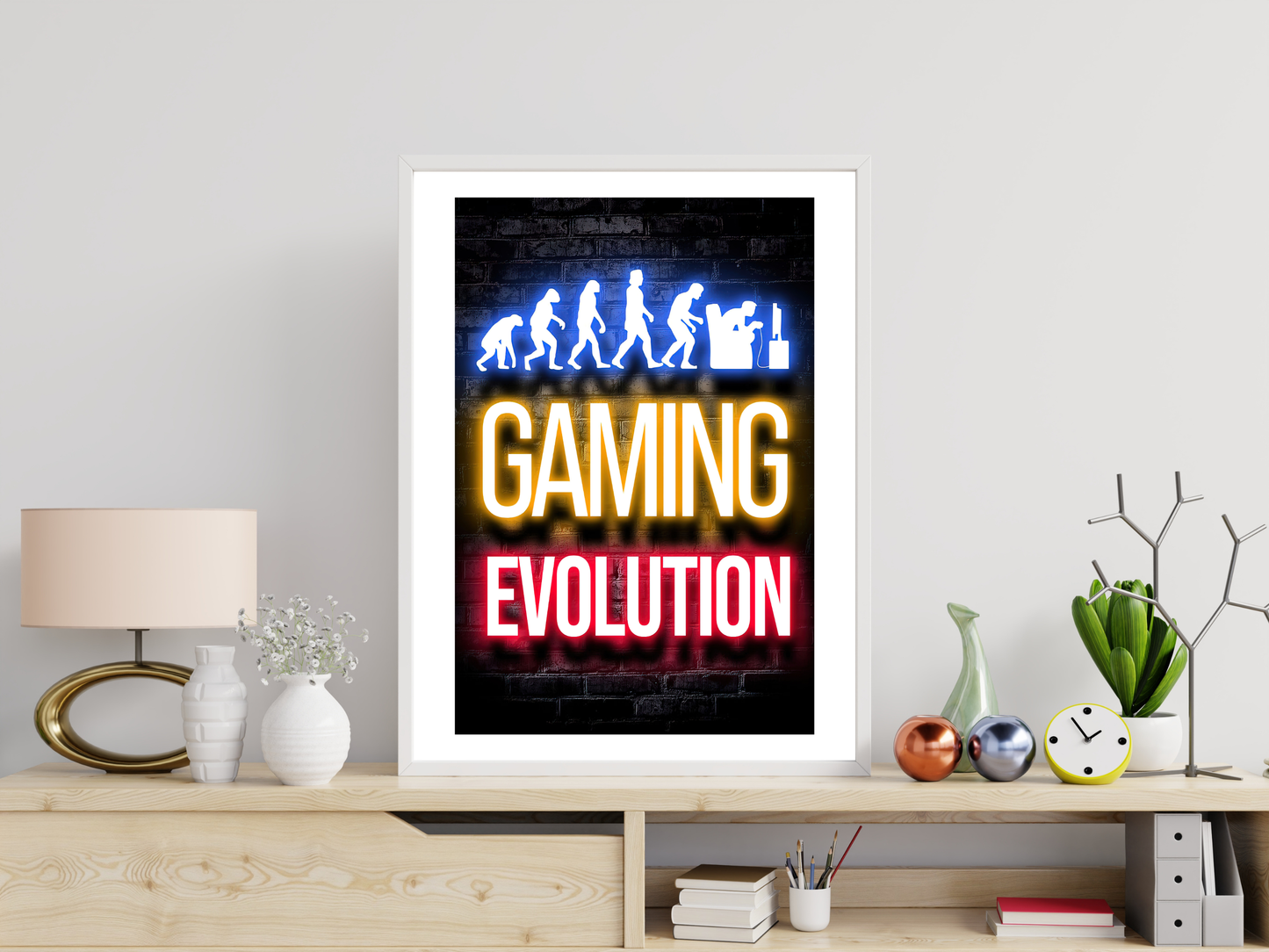 Gaming Evolution | Neon Gaming Art