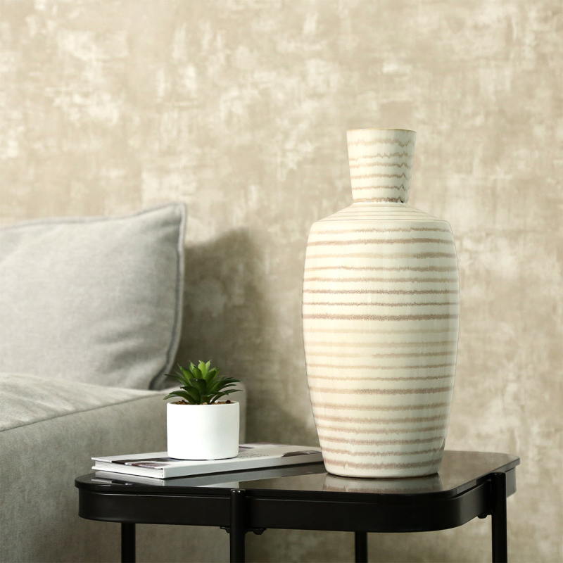 Strata Stripe Ceramic Vase | Large
