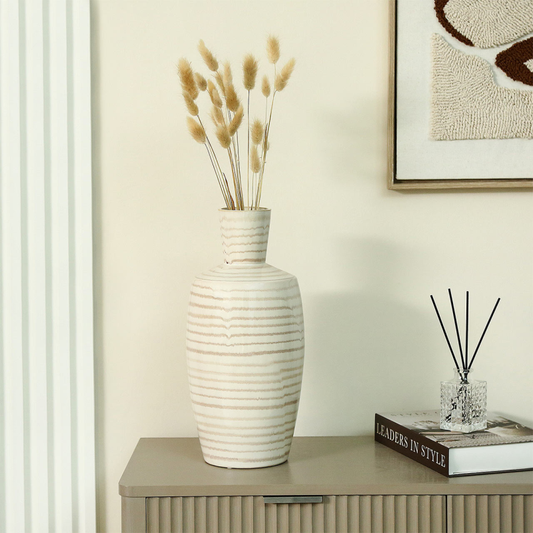 Strata Stripe Ceramic Vase | Large