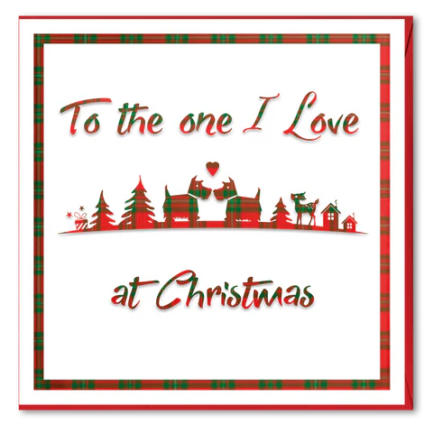 To The One I Love Tartan Card