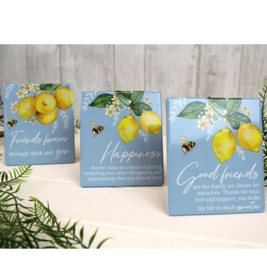 Sentiment Plaque with Lemon Detail