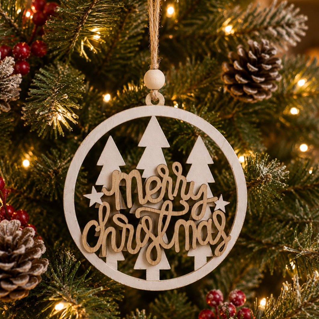 Merry Christmas Cut Out Hanging Decoration