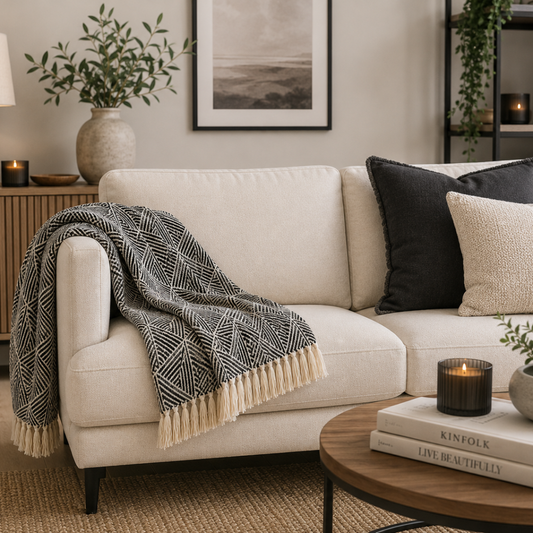 Black Zahra Design Throw
