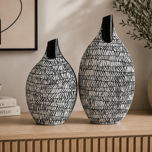 Patterned Teardrop Vase - Medium