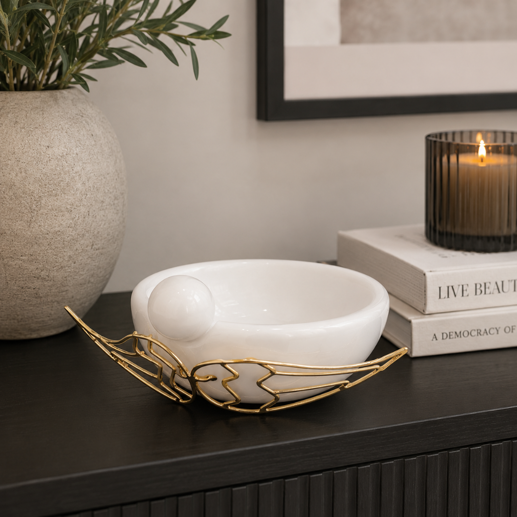 Metal Angel Wing Dish