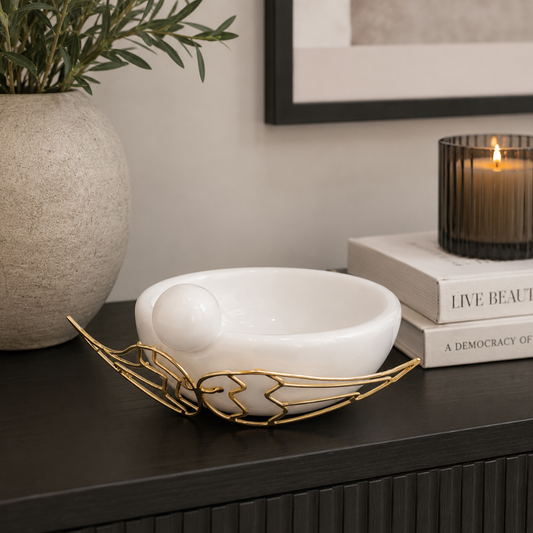 Metal Angel Wing Dish