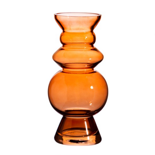 Selina Dark Amber Glass Vase