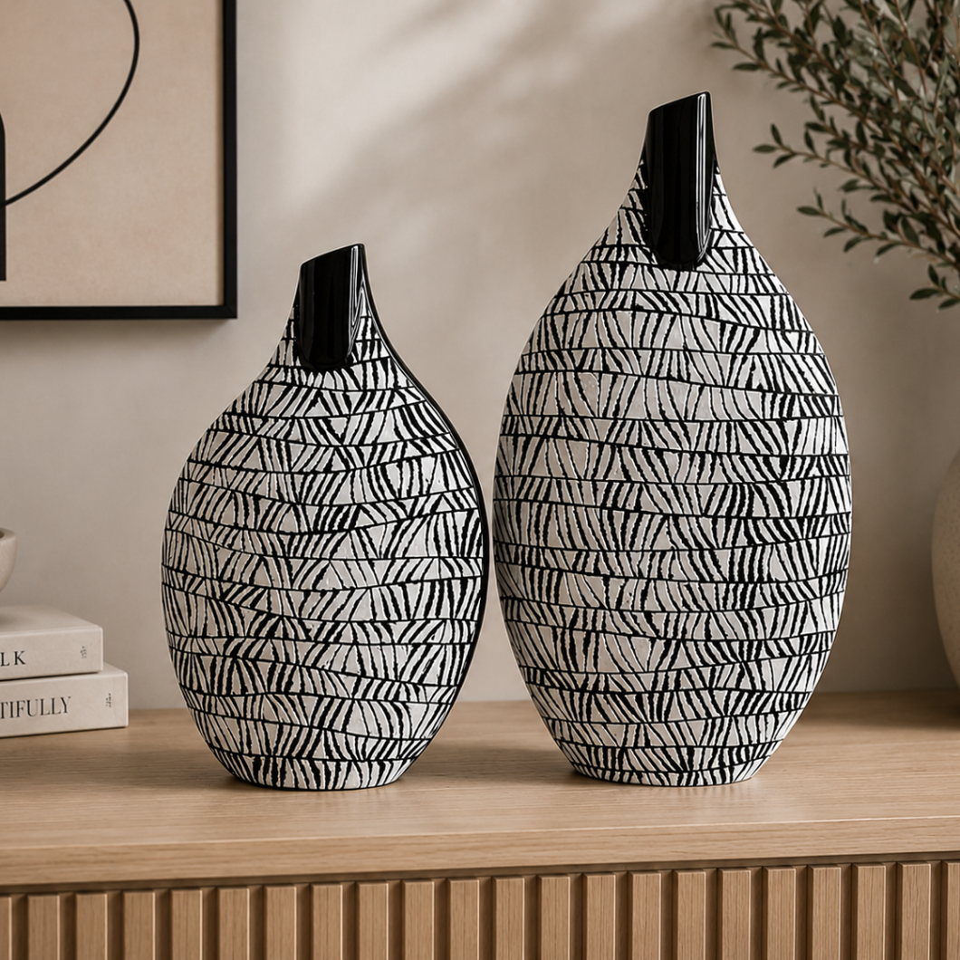 Patterned Teardrop Vase - Large