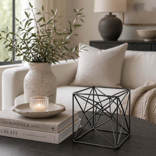 Gunmetal Geometric Ornament