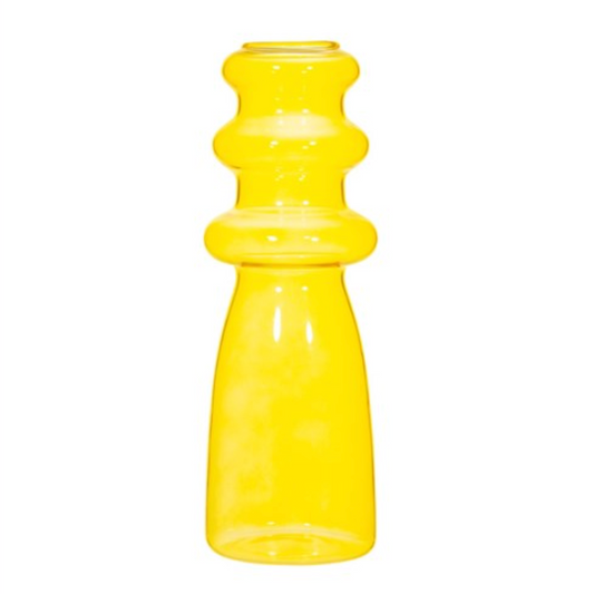 Yellow Ripple Vase