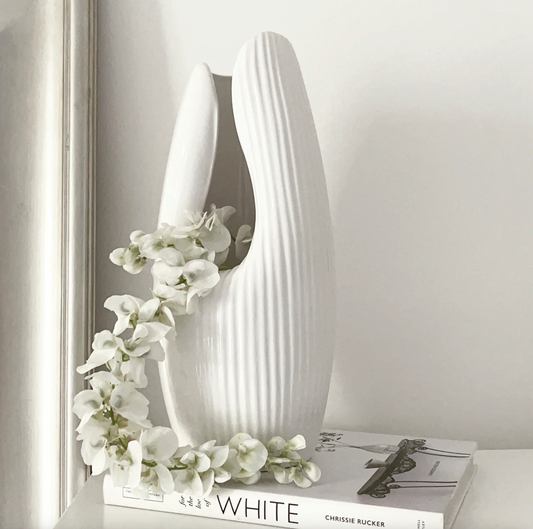 Carlisle Vase - Large Gloss White