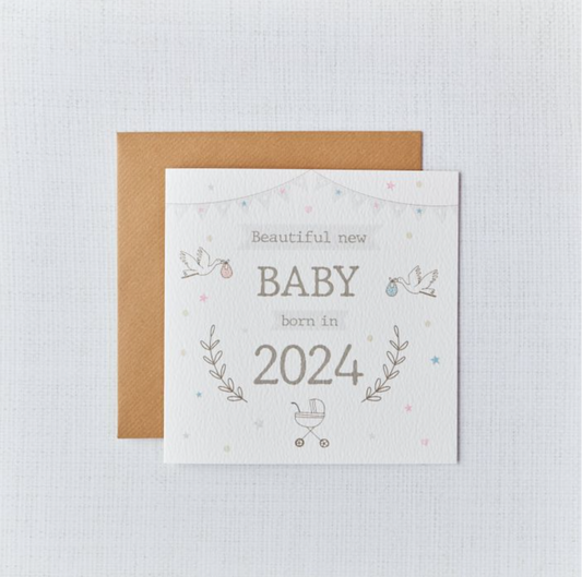 New Baby Born 2024 Card
