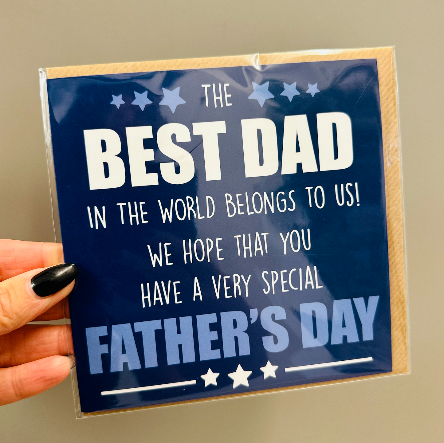 Best Dad Blue Fathers Day Card