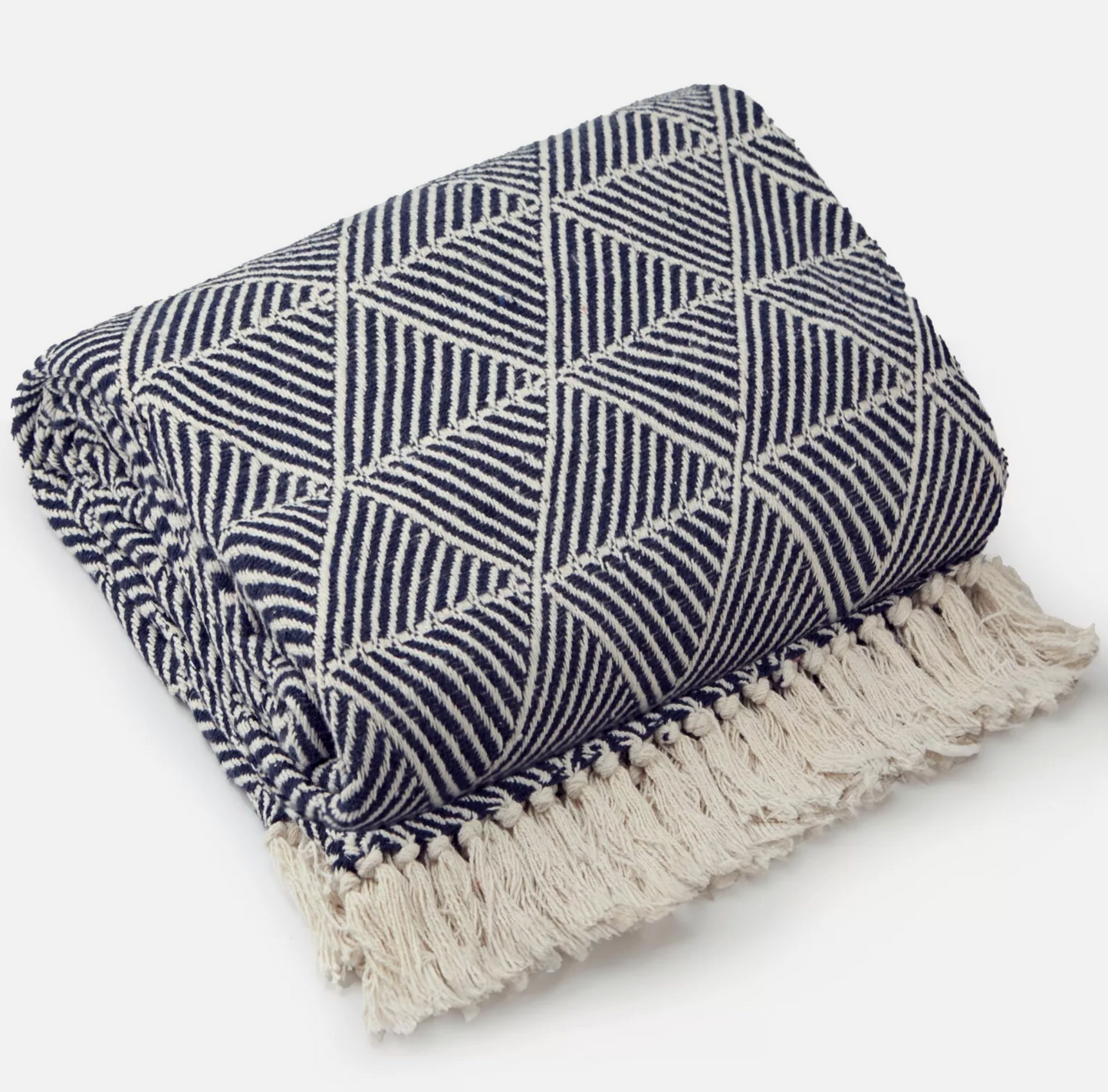 Navy Zahra Design Throw