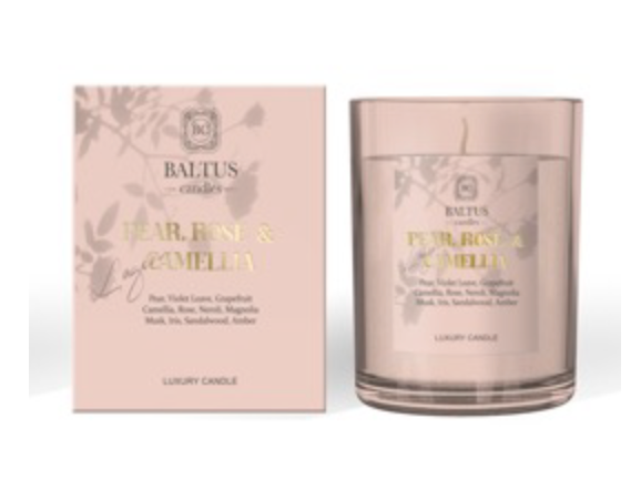 Pear, Rose & Camellia Boxed Candle