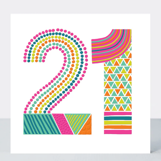 Pop 21 Birthday Card