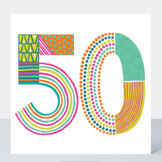 Pop 50 Birthday card