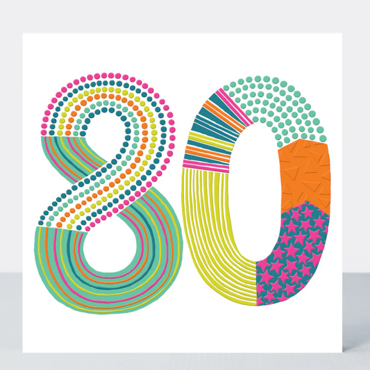 Pop 80 Birthday Card