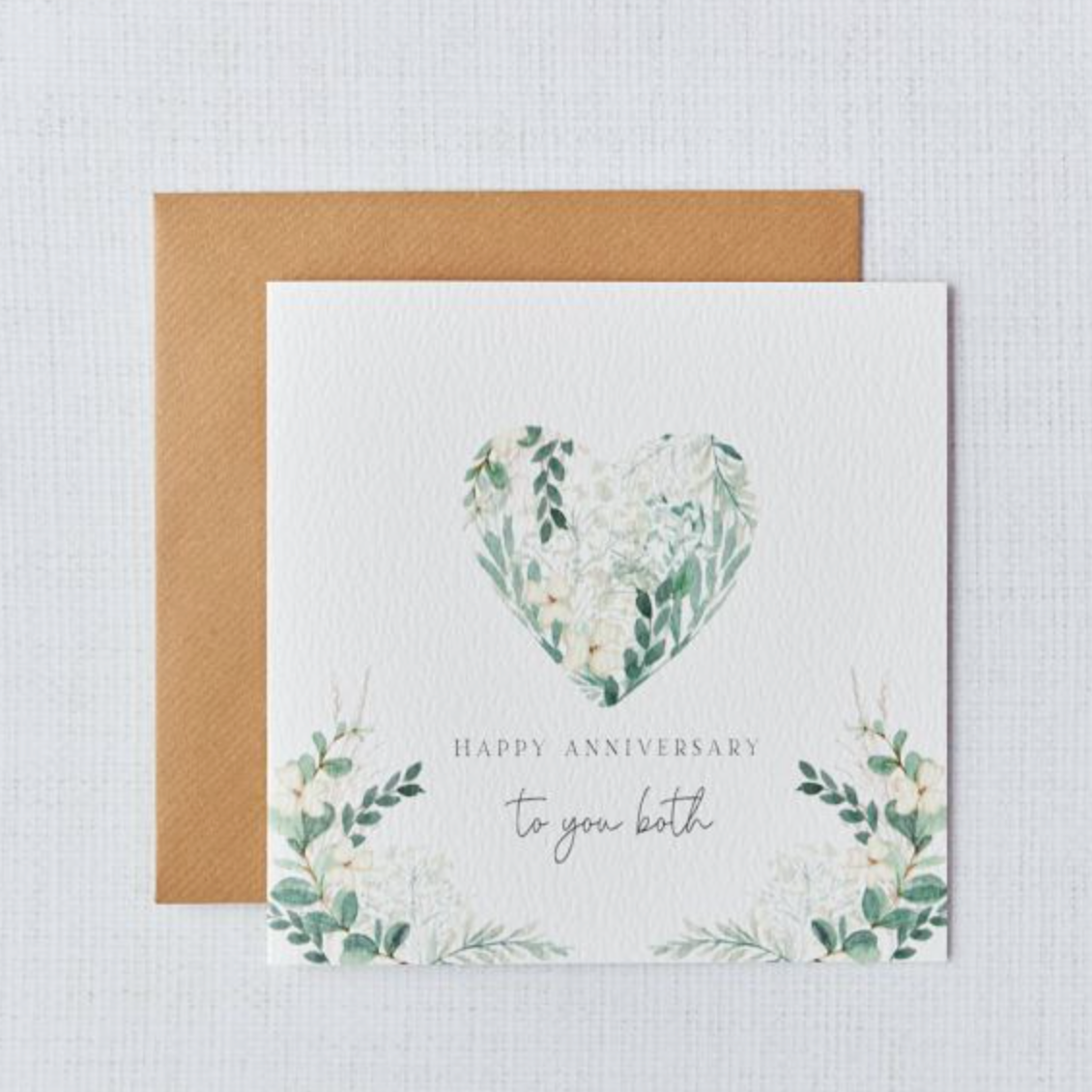 Foliage Heart Anniversary Card