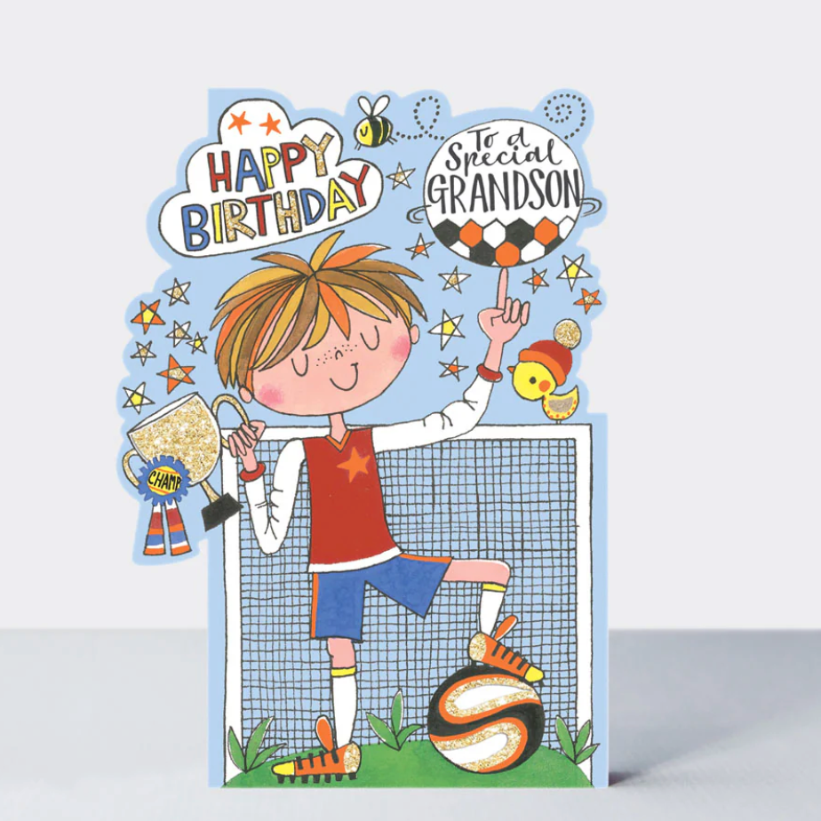 Grandson Football Birthday Card