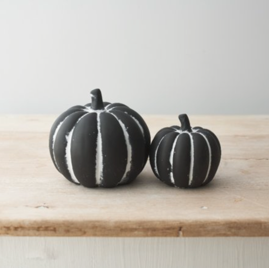 Black Cement Pumpkin Small