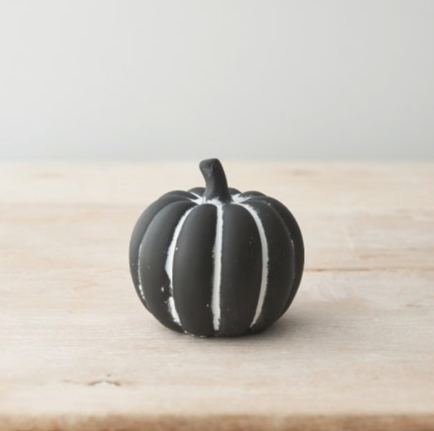 Black Cement Pumpkin Small