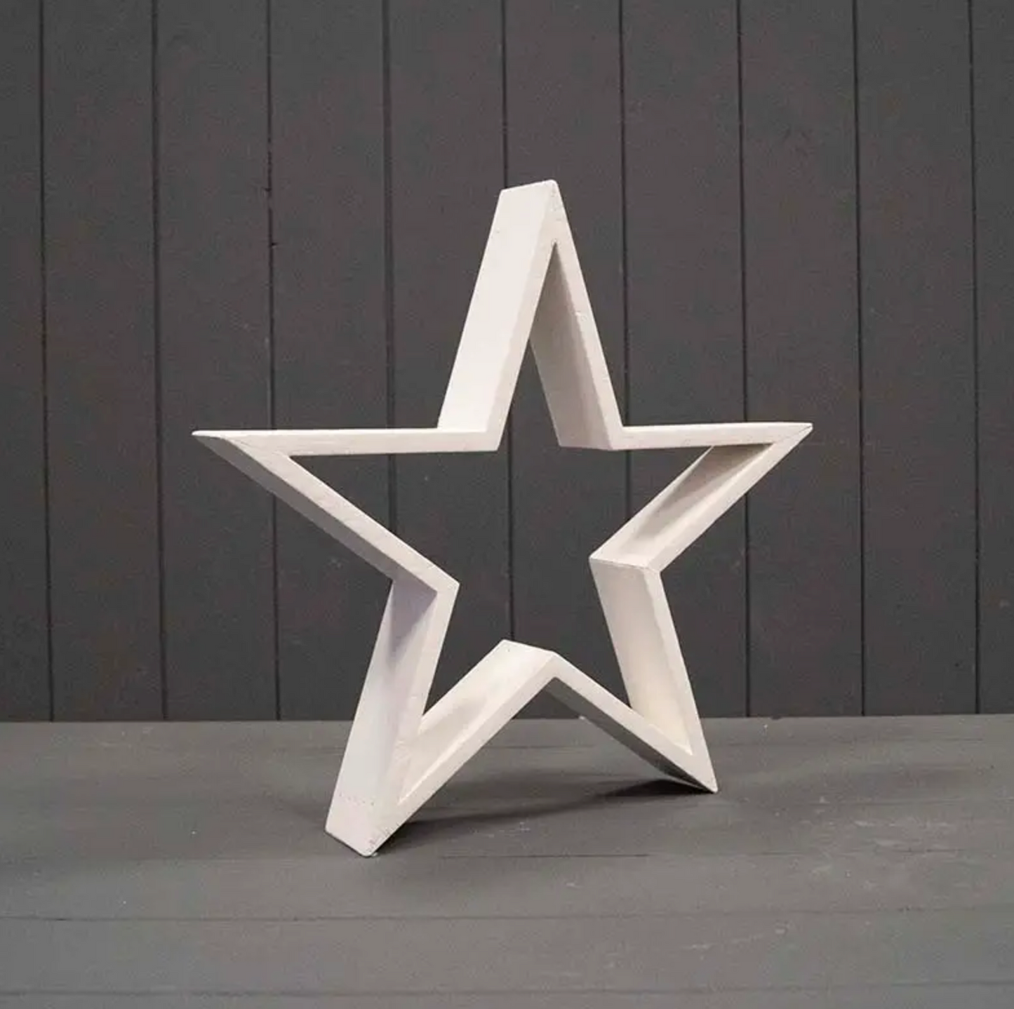 White Wash Wooden Star, 36cm