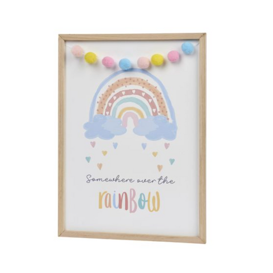 PomPom Rainbow Plaque