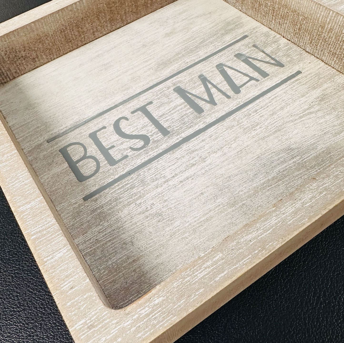 Best Man Wooden Trinket Tray