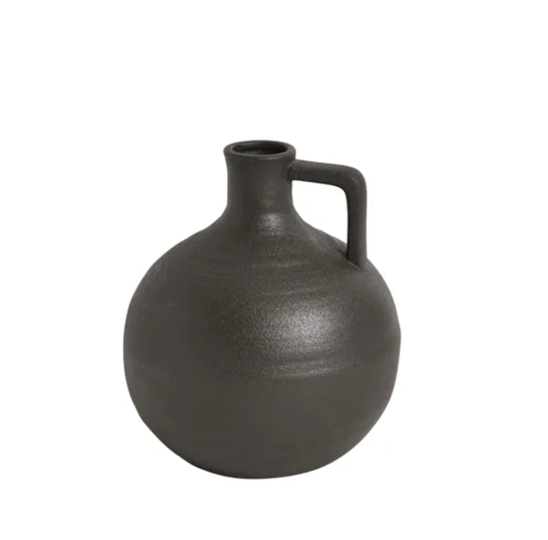 Round Ceramic Handled Vase