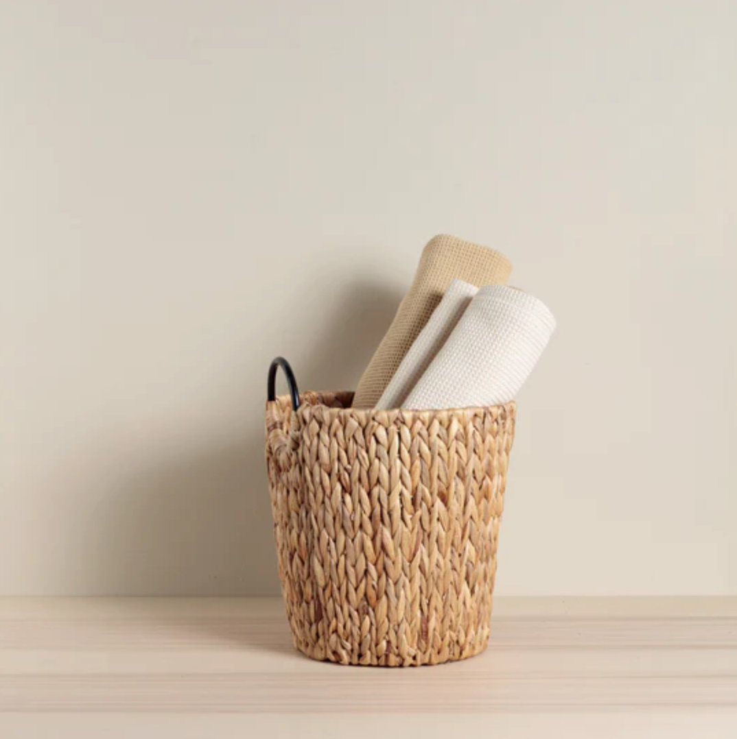 Natural Tall Seagrass Basket, Small