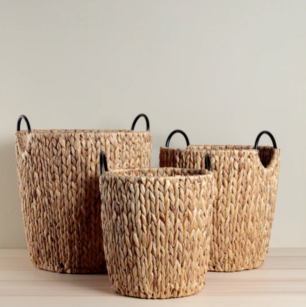 New Natural Tall Seagrass Basket, Large