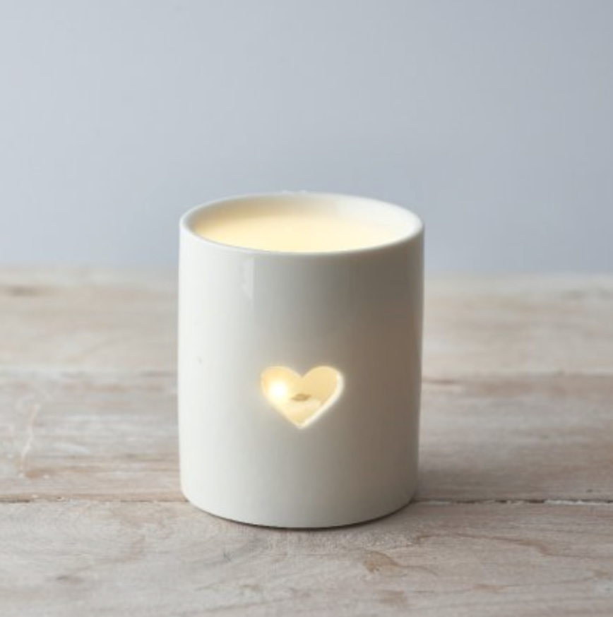 Simple Heart Ceramic Tealight Holder