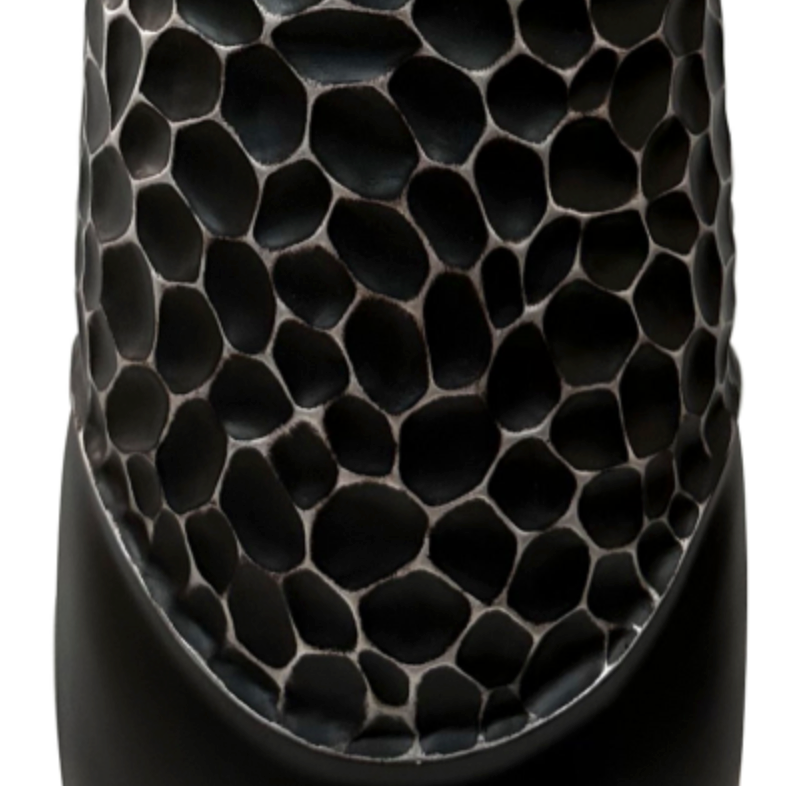 Black Metallic Textured Polyresin Vase 61cm