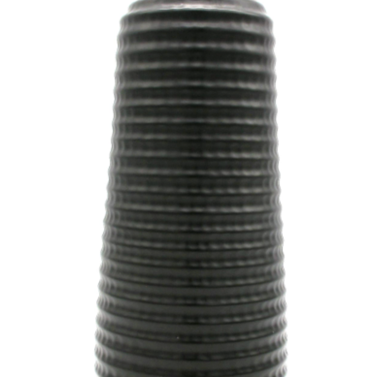 Matt Black Textured Vase 35cm