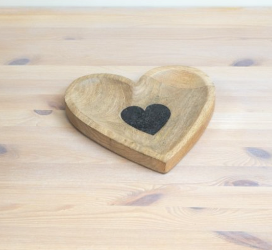 Large Wooden Heart Tray