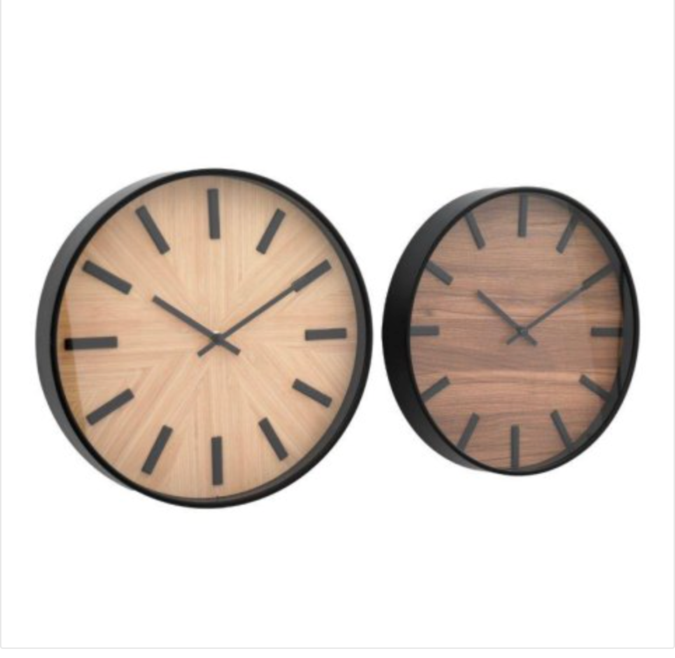 Black Wooden Face Clock