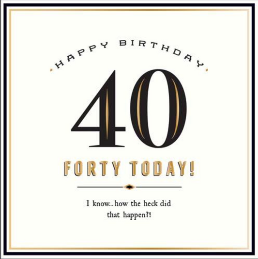 40 Today! How The Heck Greetings Card