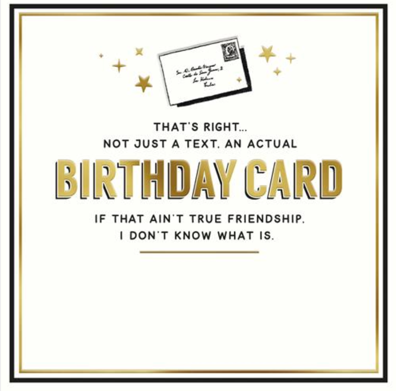 Actual Birthday Card Greetings Card