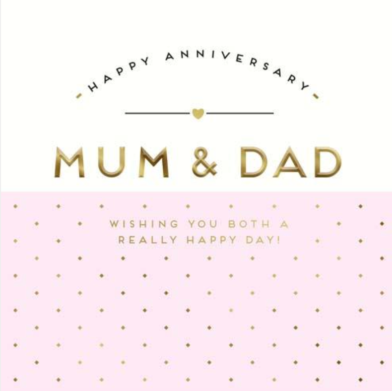 Happy Anniversary Mum & Dad Greetings Card