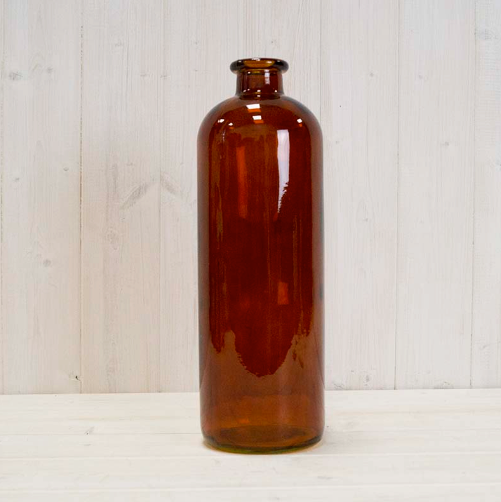 Tall Burnt Amber Bottle