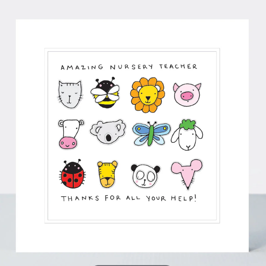 Amazing Nursery Teacher Card