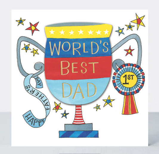 World's Best Dad Trophy Card