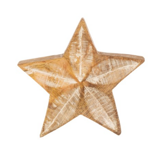 Whitewashed Standing Star Small
