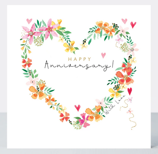 Anniversary Floral Heart Card