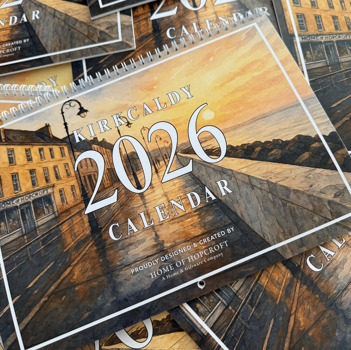 Kirkcaldy 2026 Wall Calendar | Watercolour Art | A3 portrait (Double A4)