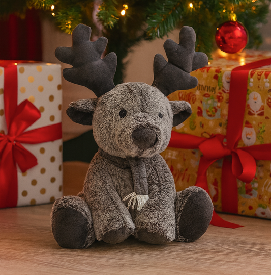 Festive Reindeer Plush Doorstop