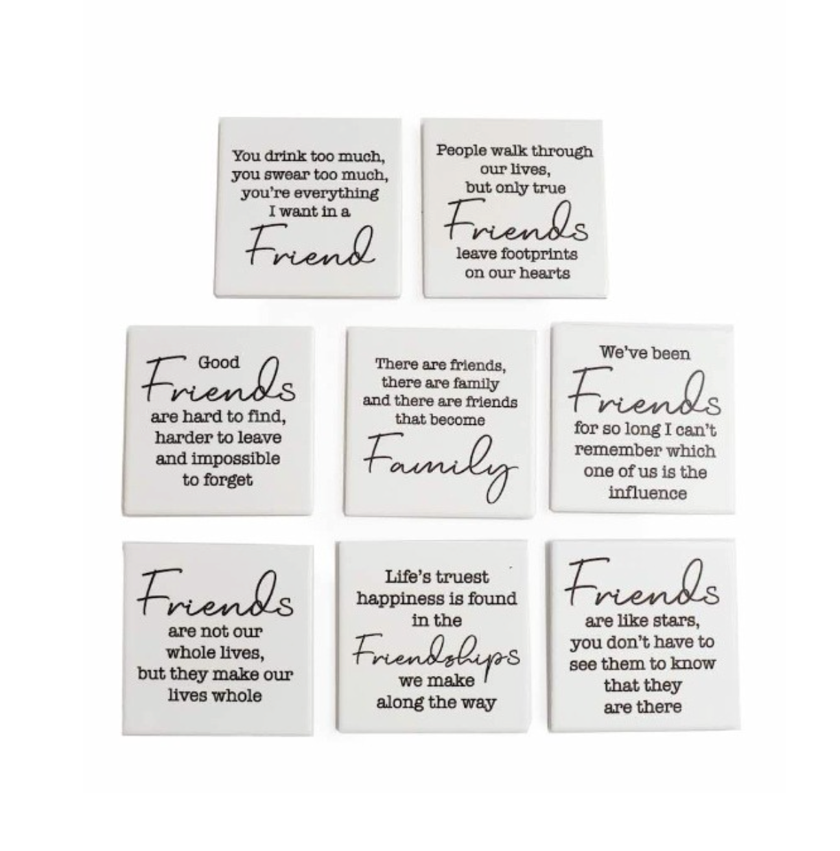 Friends & Family Coasters – Assorted