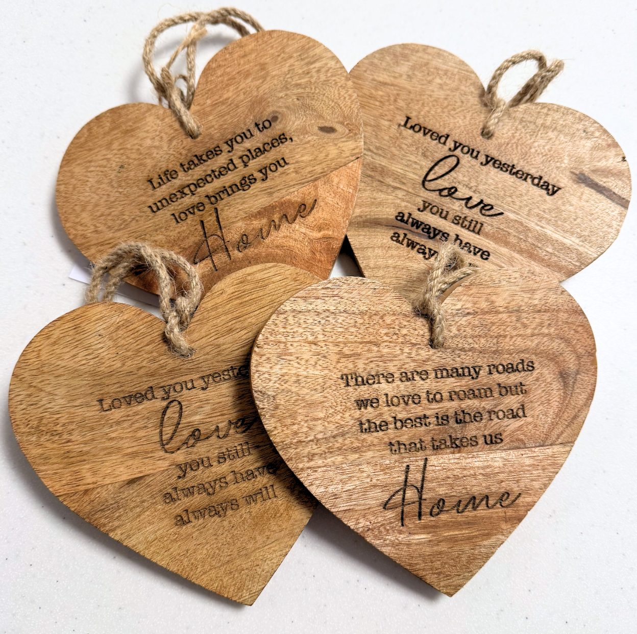 Sentimental Wooden Hanging Heart